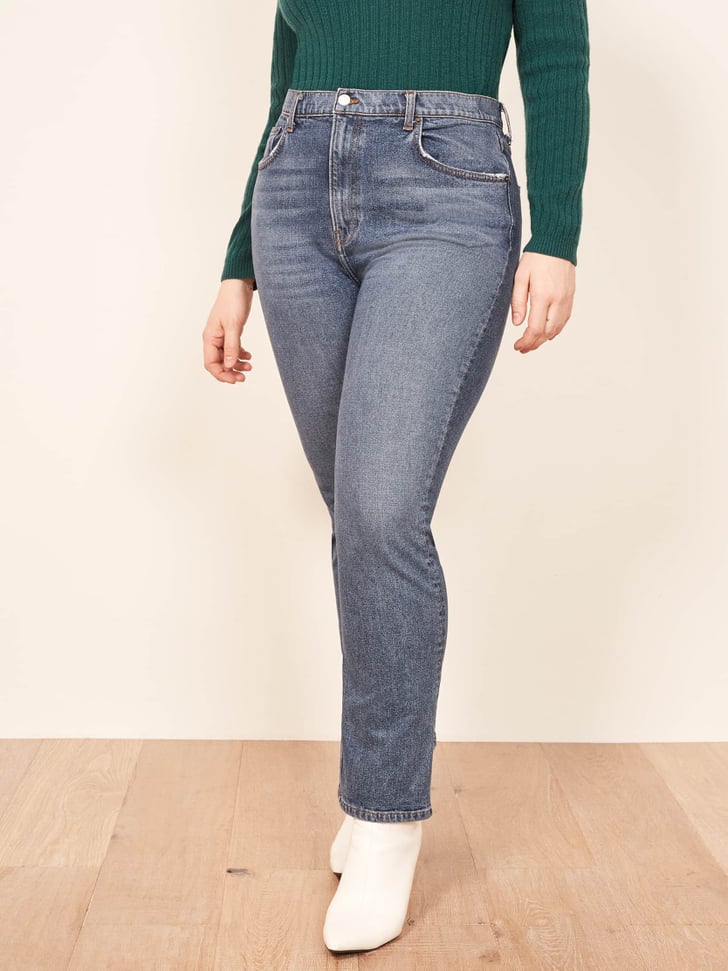 Liza High Straight Jeans Reformation Plus Size Jeans Popsugar Fashion Photo 14