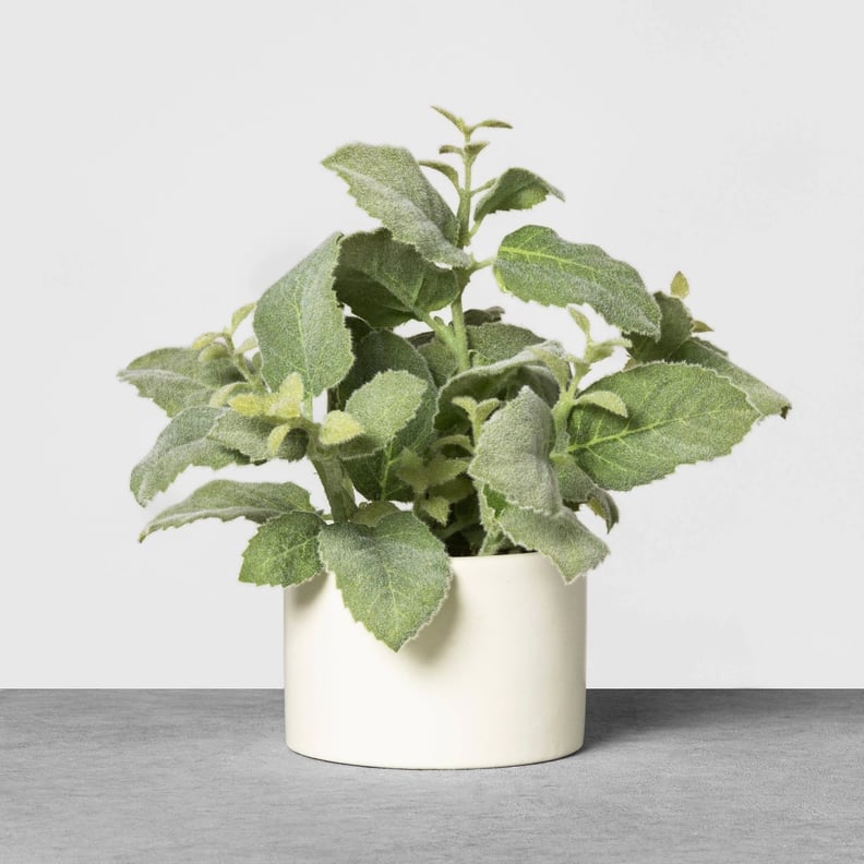 Faux Mint Potted Plant