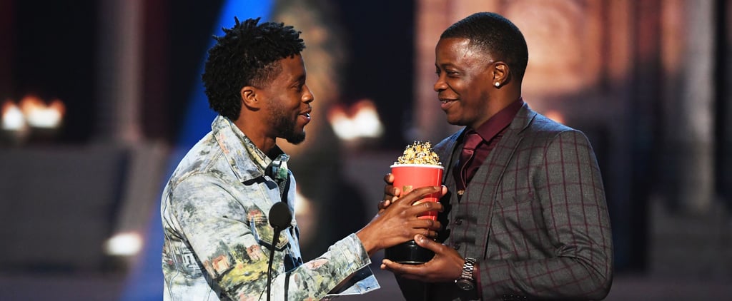Chadwick Boseman Gives Award to James Shaw Jr. at MTV Awards