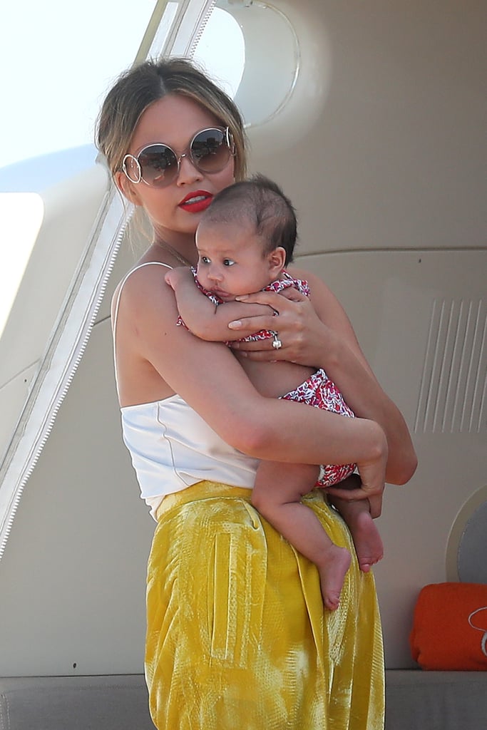 Chrissy Teigen John Legend and Luna in Saint-Tropez Photos