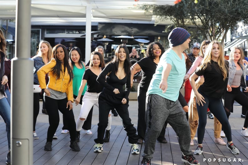 Kim, Kourtney, and Khloe Kardashian Flash Mob Pictures 2018 POPSUGAR