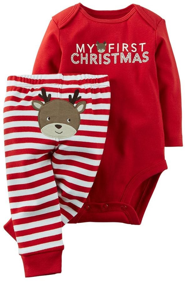 Carter's Baby" My First Christmas" Bodysuit & Pants Set Outfits For