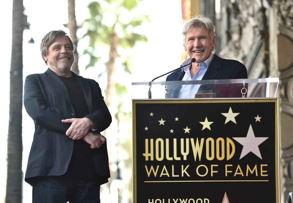 Pictured: Mark Hamill and Harrison Ford.