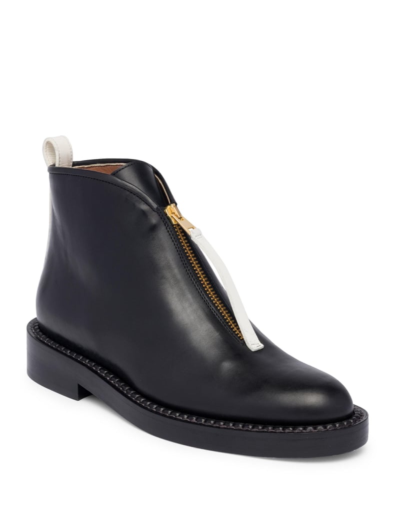 Marni Hinge Leather Flat Booties