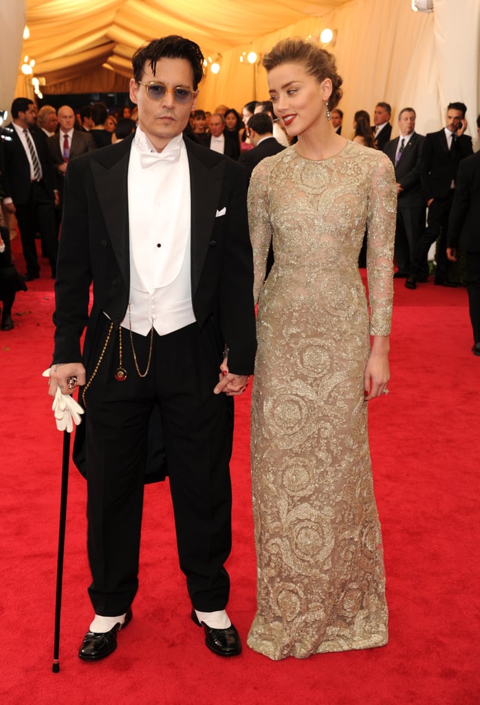 Johnny Depp and Amber Heard at the Met Gala 2014
