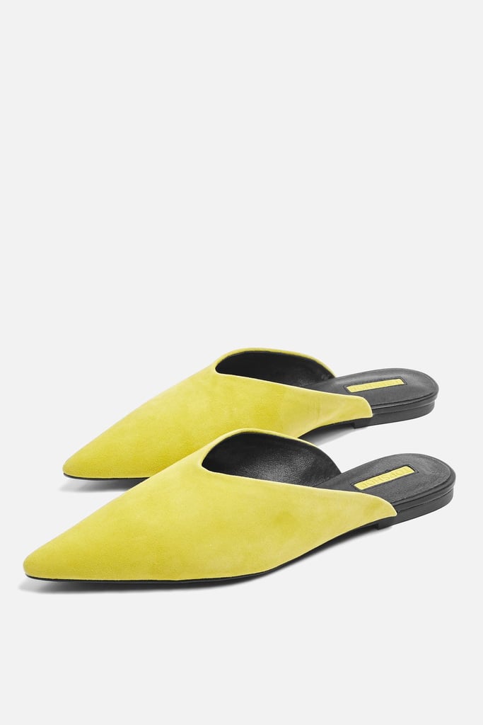 Topshop Yellow Kilo Pointed Mules