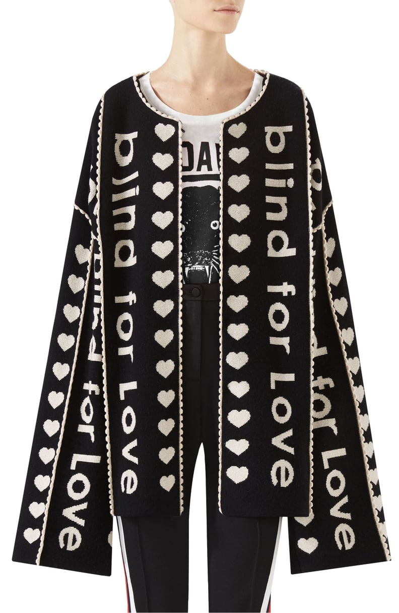 Gucci Blind For Love Jacquard Sweater Coat