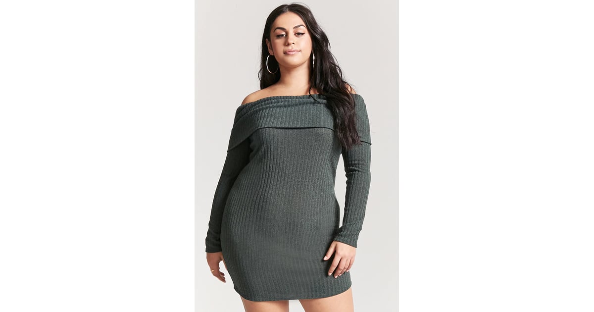 Forever 21 Plus Size Off the Shoulder Sweater Dress Umm . . . So