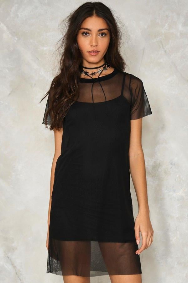 Nasty Gal Power Down Mesh Tee Dress