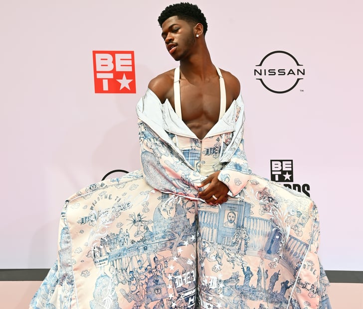 Lil Nas X Changes From a Dress to Pantsuit at the BET Awards