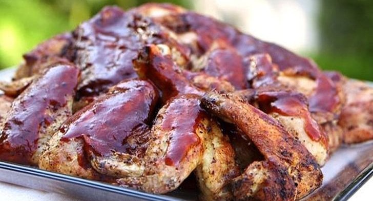 Grilled Chicken Thighs and Wings With Barbecue Sauce