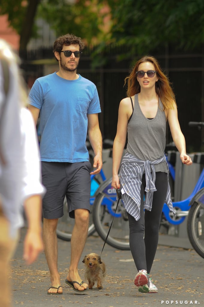 Leighton Meester and Adam Brody Walking Their Dogs