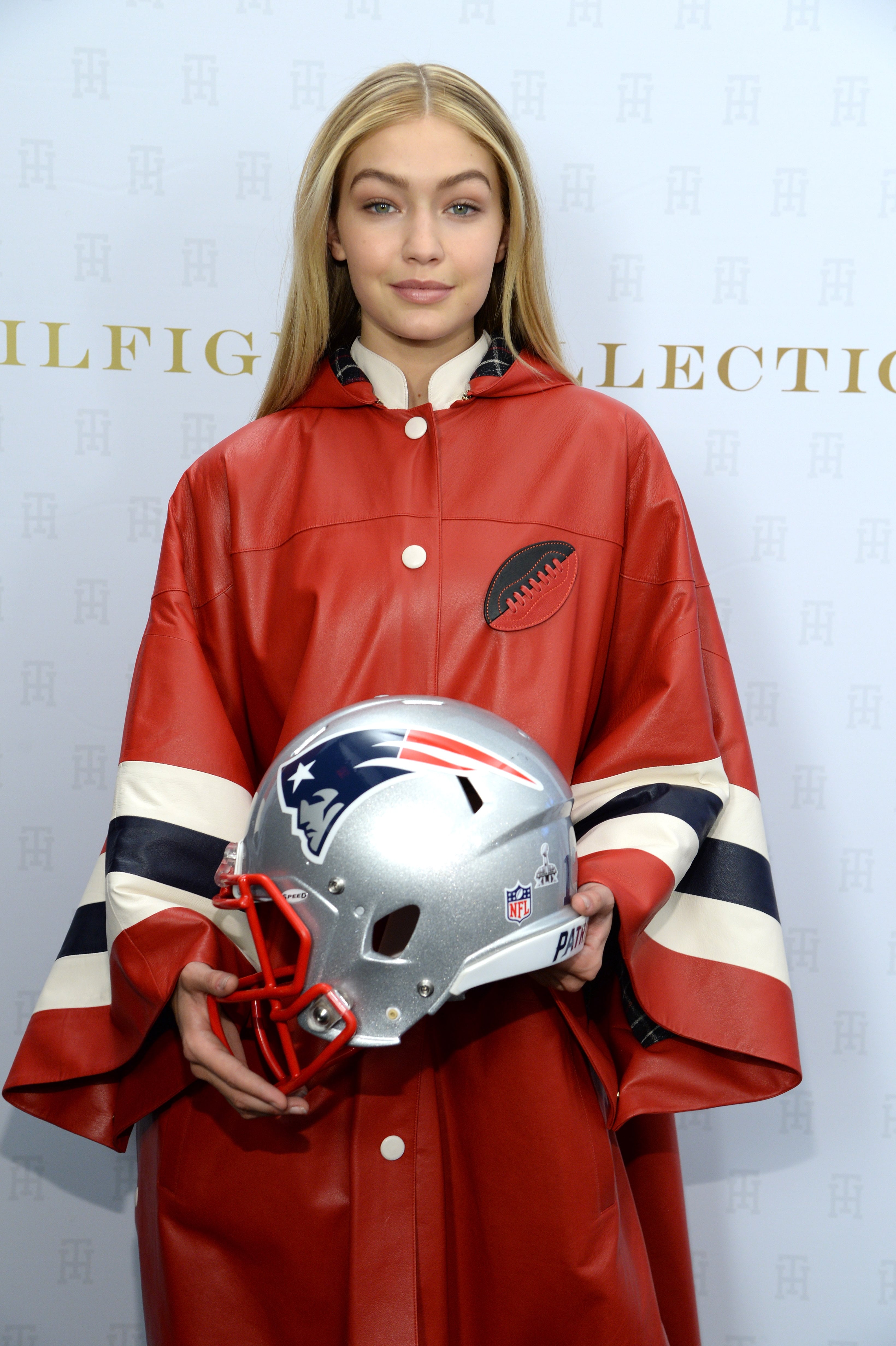 Gigi Hadid Red Tommy Hilfiger Outfit September 2018