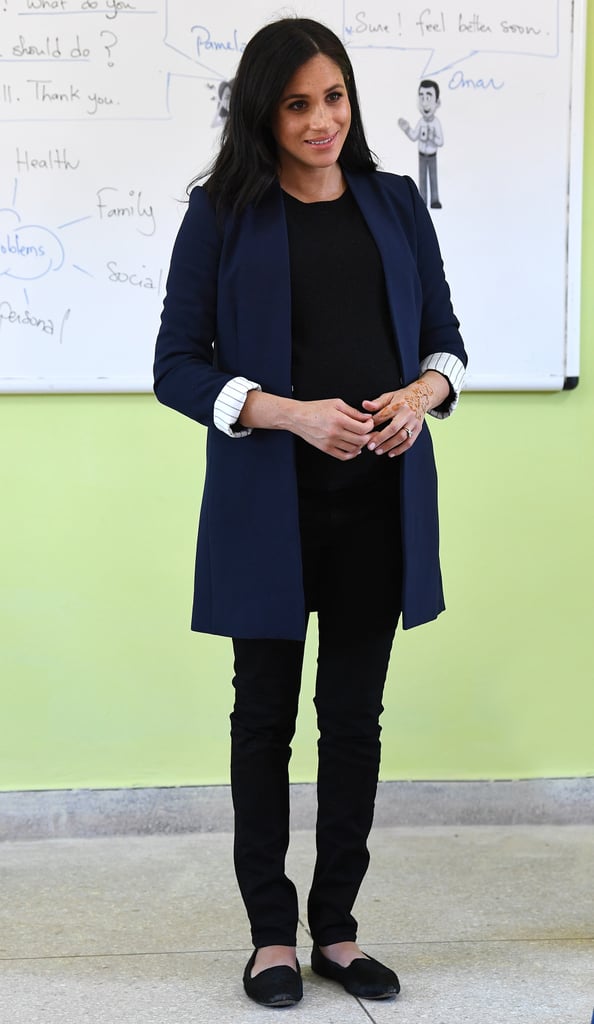 A Black Sweater, Jeans, and Longline Blazer in Morocco in February 2019