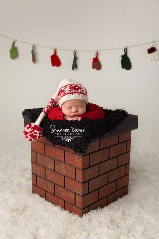 Chimney Christmas Photo Prop