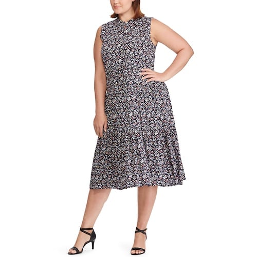 Chaps Plus Size Woven Midi Dress | Affordable Dresses to Wear to a Fall ...