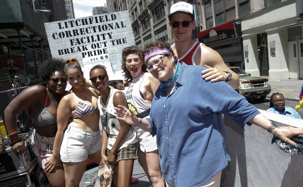 Orange Is the New Black's Danielle Brooks, Dascha Polanco, Samira Wiley, Yael Stone, Barbara Rosenblat, and Matt McGorry posed at their NYC gay pride event on Sunday.