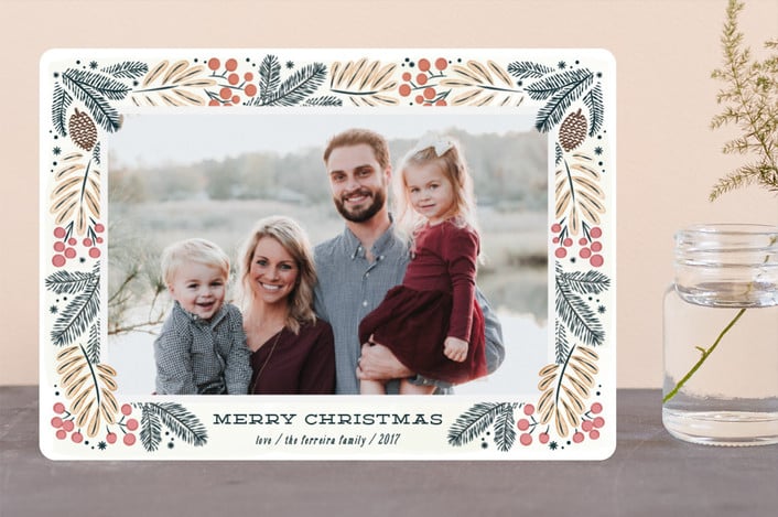 Foliage Wreath Card from Minted ($1-$3 per card)