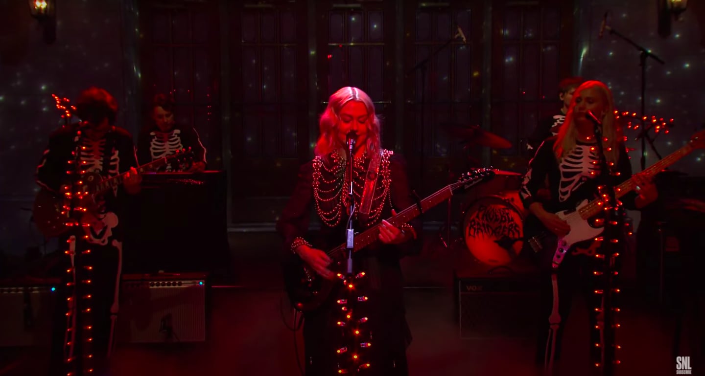 Phoebe Bridgers Wears Gucci Dress For Saturday Night Live Popsugar Fashion