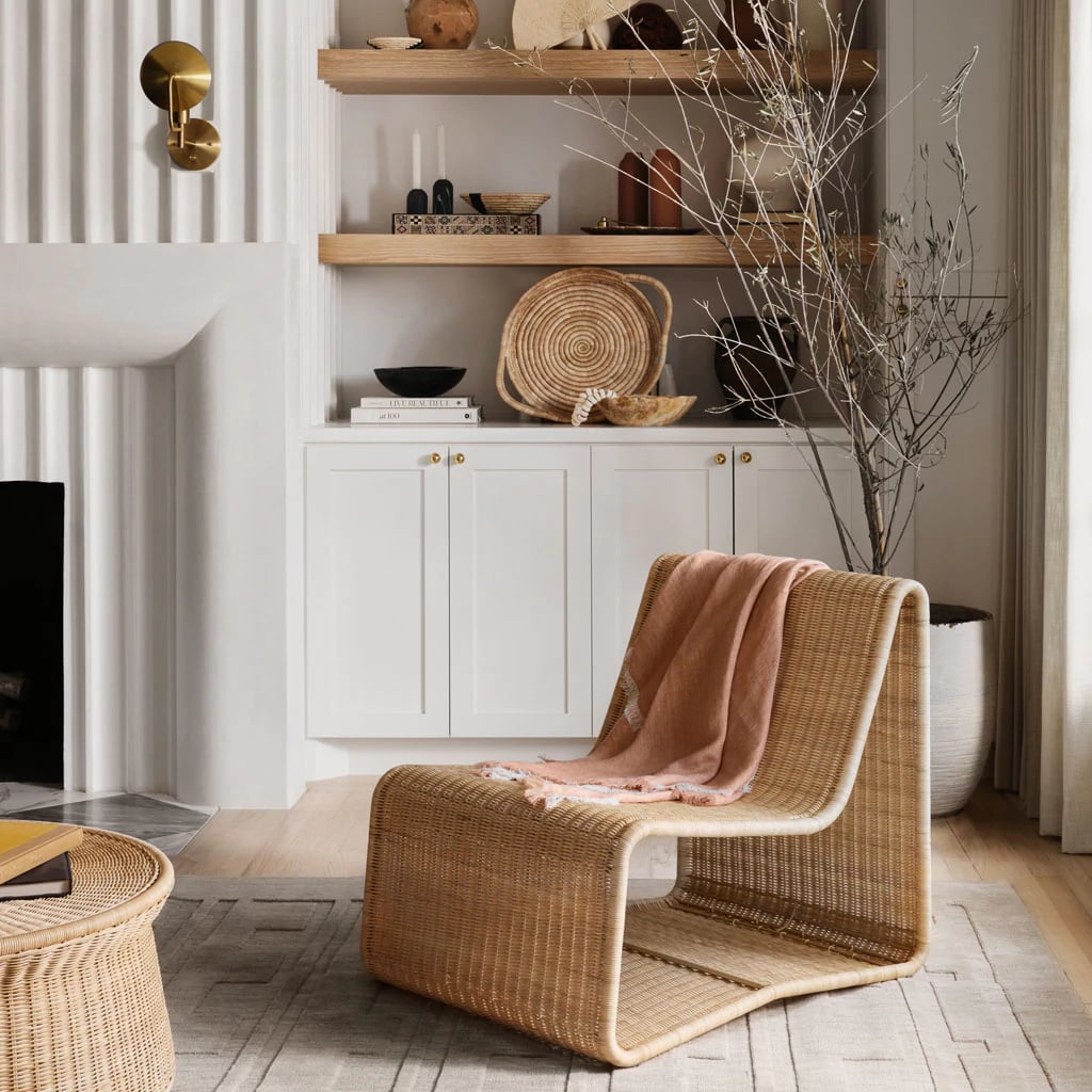 Wicker shop floor chair