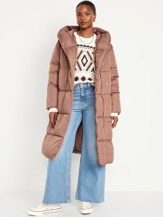 Old Navy Water-Resistant Long Hooded Puffer Coat