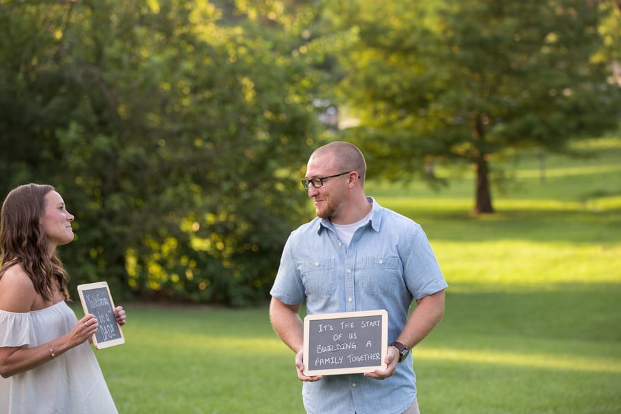 Chalkboard Surprise Pregnancy Reveal