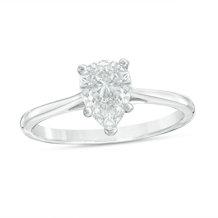 Zales Pear-Shaped Diamond Solitaire Engagement Ring