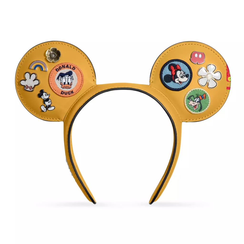 Mickey Mouse and Friends Leather Ear Headband by Coach in Yellow