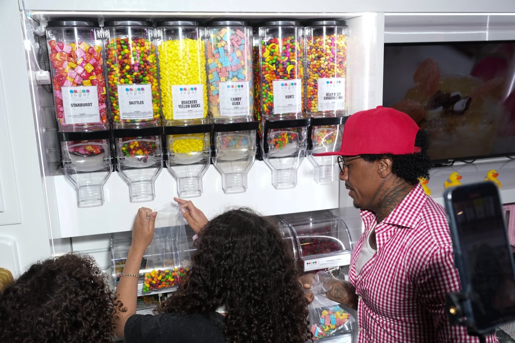 Nick Cannon, Monroe, and Moroccan at Sugar Factory Opening