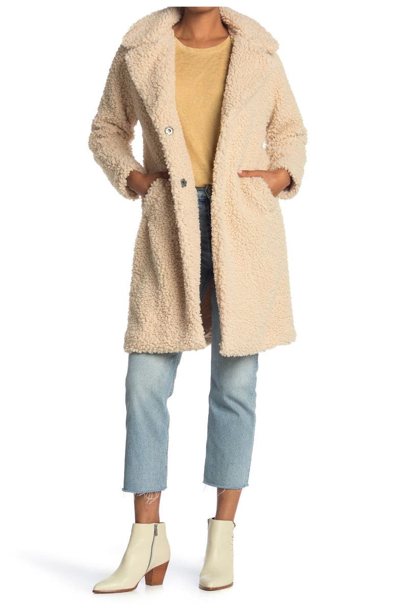A Fuzzy Coat: Lucky Brand Faux Shearling Mid Jacket