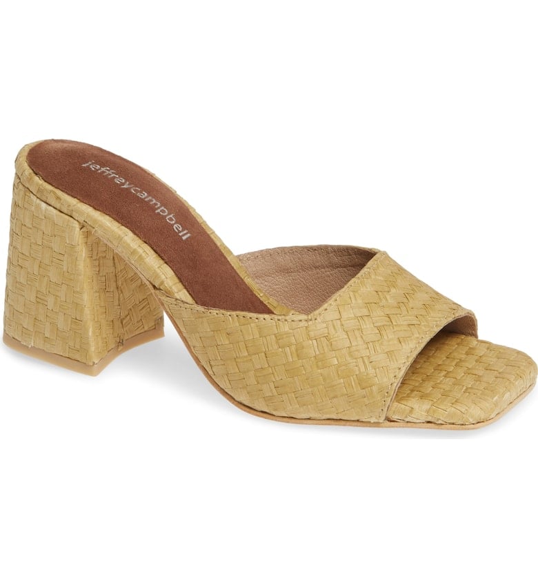 Jeffrey Campbell Mélange Raffia Slide Sandal