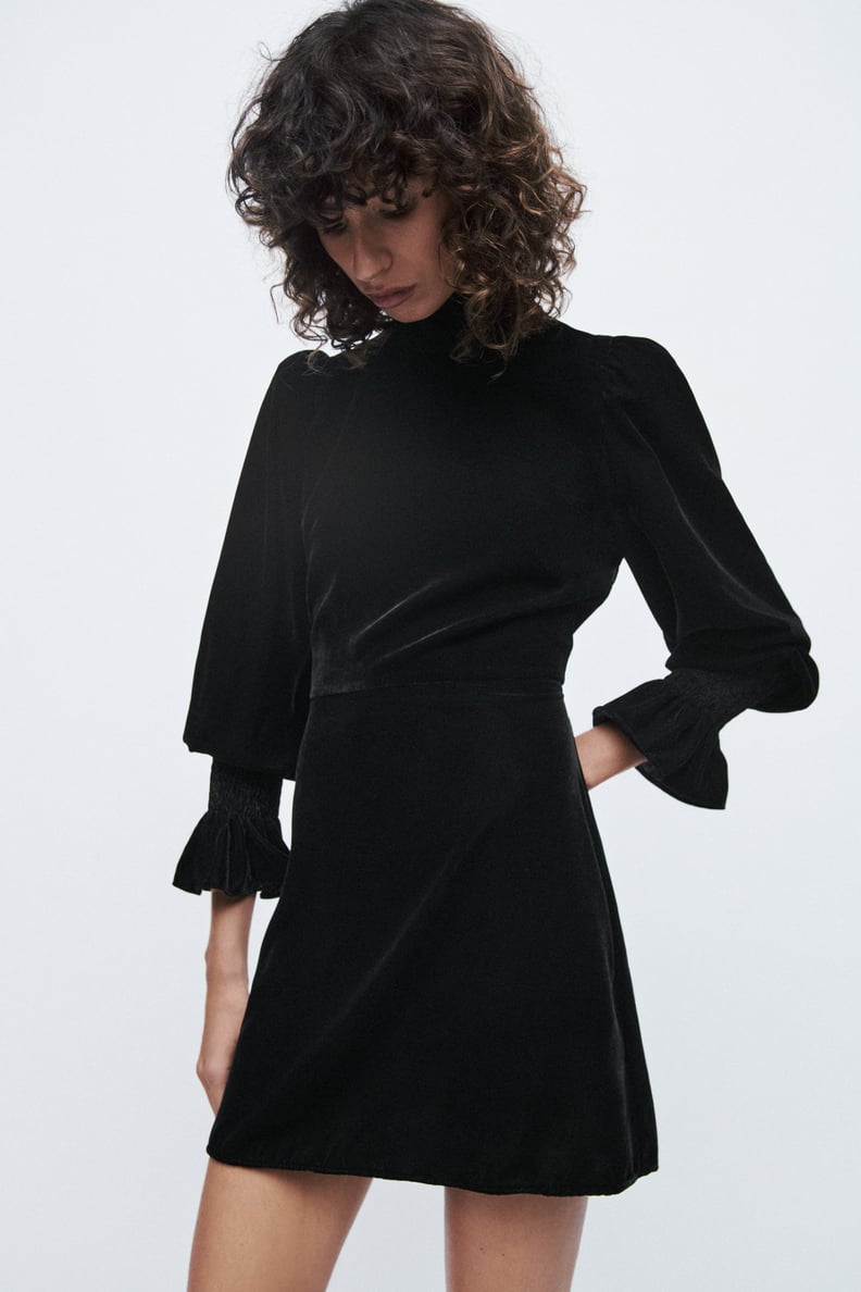 A Velvet Dress: Zara Velvet Mini Dress