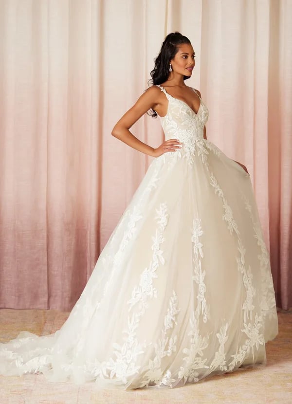 Azazie's Best Selling Curve Wedding Dress: The Delaina