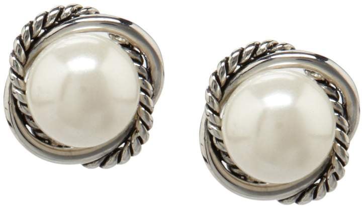 Dillard's Boxed Rope Faux-Pearl Stud Earrings