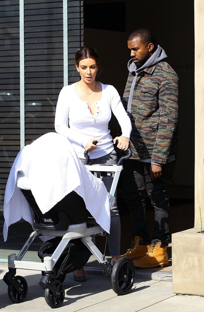 Kim Kardashian and Kanye West Out With North West
