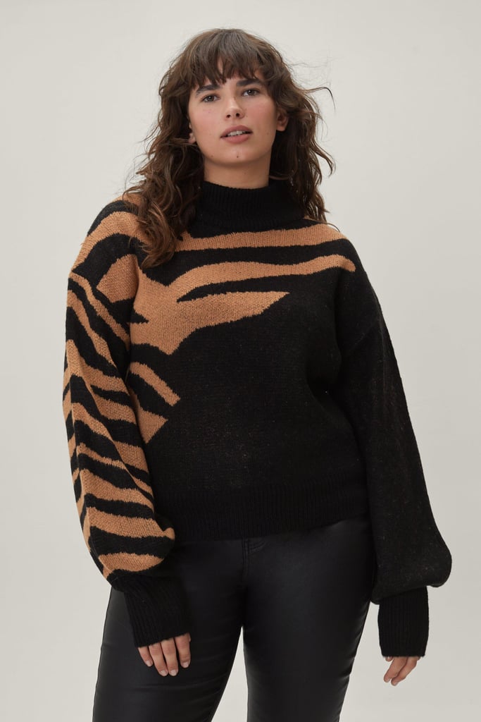 A Wild Print: Nasty Gal Tiger Print Splice Jumper