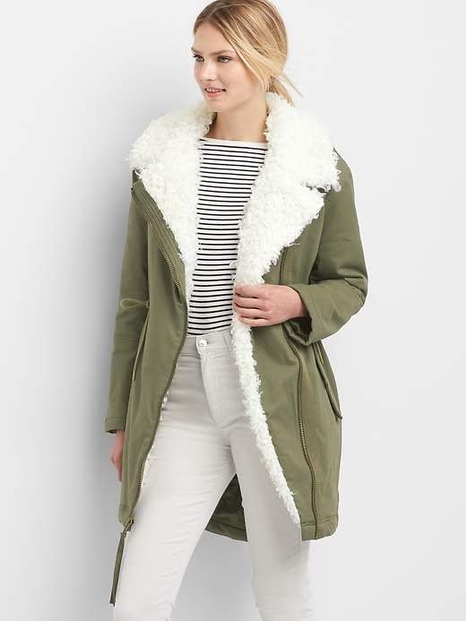 gap shearling jacket