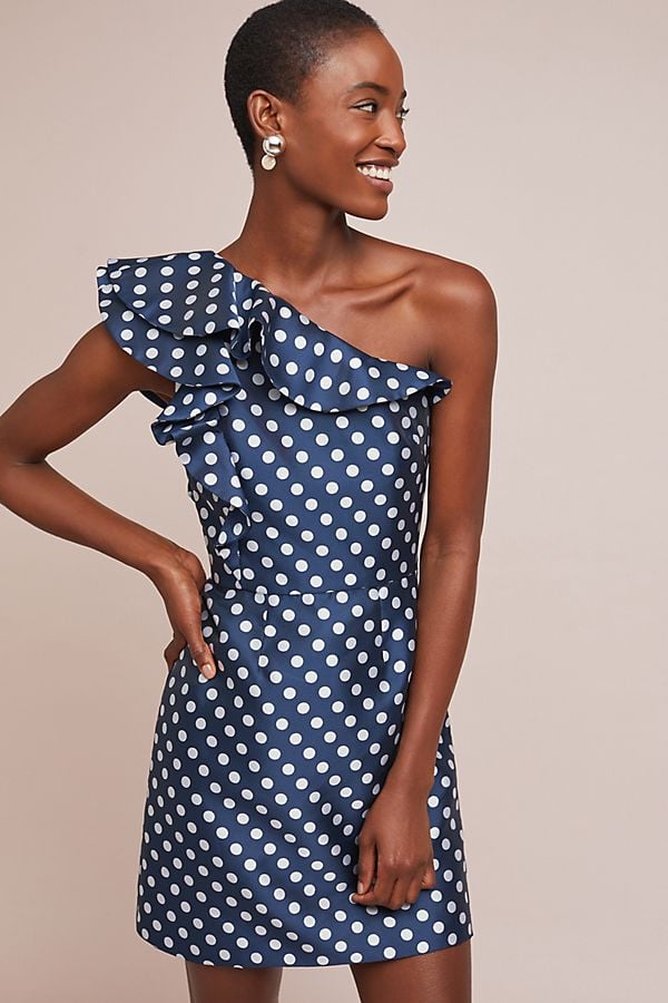 ML Monique Lhuillier Polka Dot Mini Dress