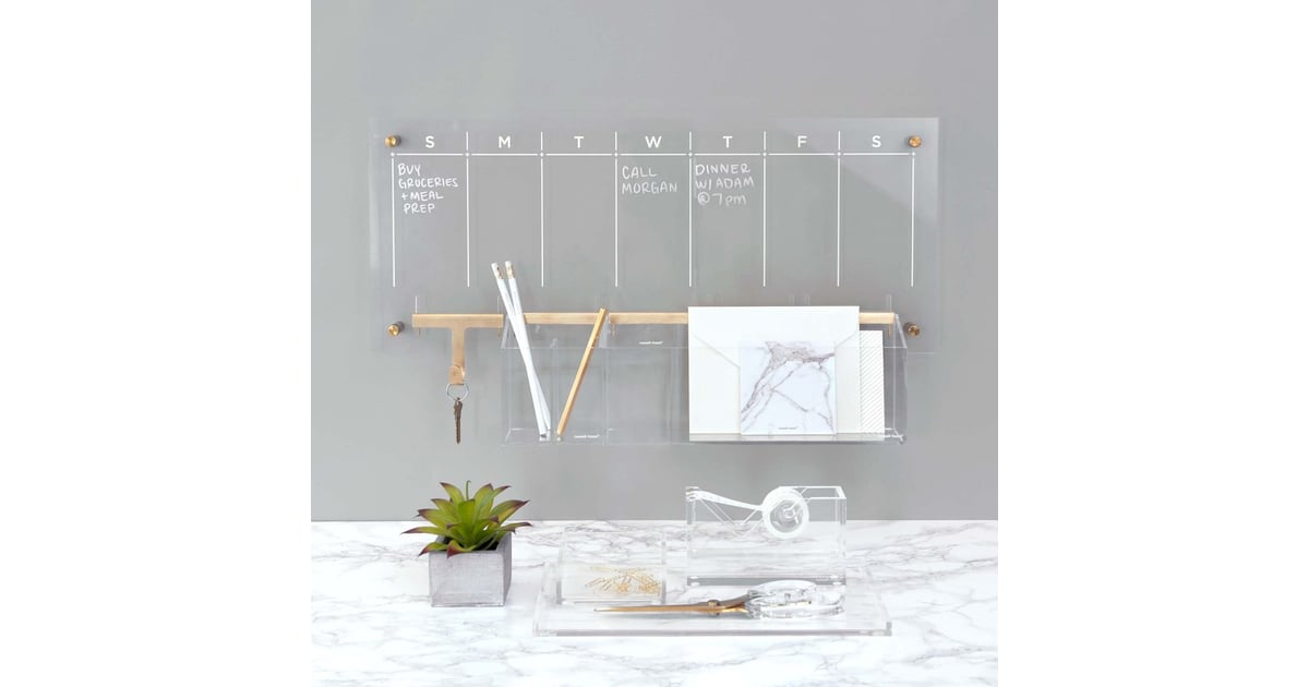 West Elm Acrylic Weekly Calendar and Wall Hanging Organizer Set of 4