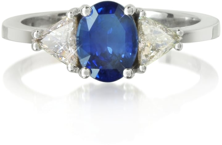 Forzieri Sapphire and Diamond White Gold Ring