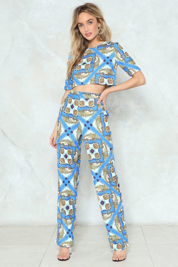 Nasty Gal What a Pair Crop Top and Pants Set
