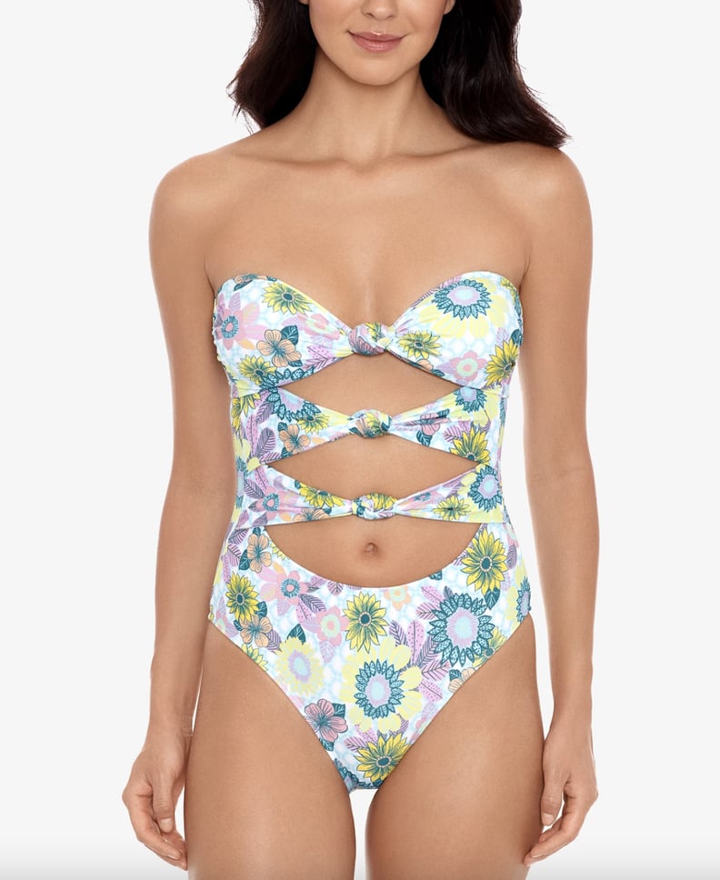 Salt + Cove In Full Bloom Printed Knot-Front One-Piece Swimsuit