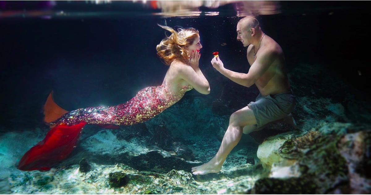 Underwater Mermaid Proposal Popsugar Love And Sex 5242