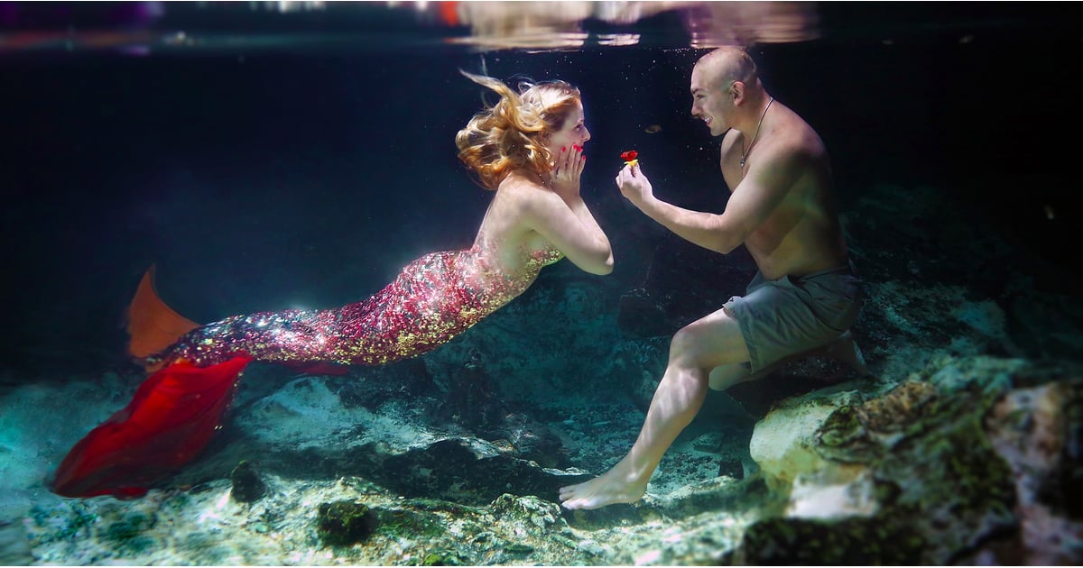 Underwater Mermaid Proposal Popsugar Love And Sex 