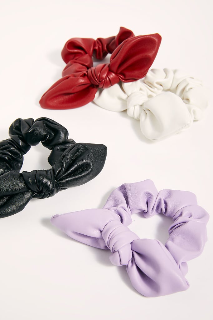 Faux Leather Knotted Scrunchie