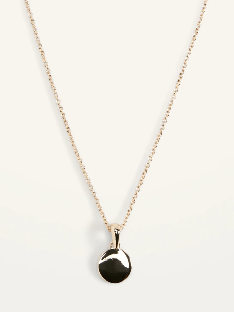 Gold-Toned Pendant Chain Necklace