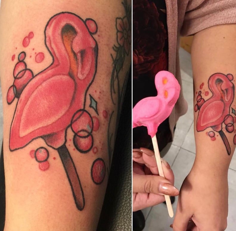 Pink Flamingo Reusable Bubble Bar Tattoo