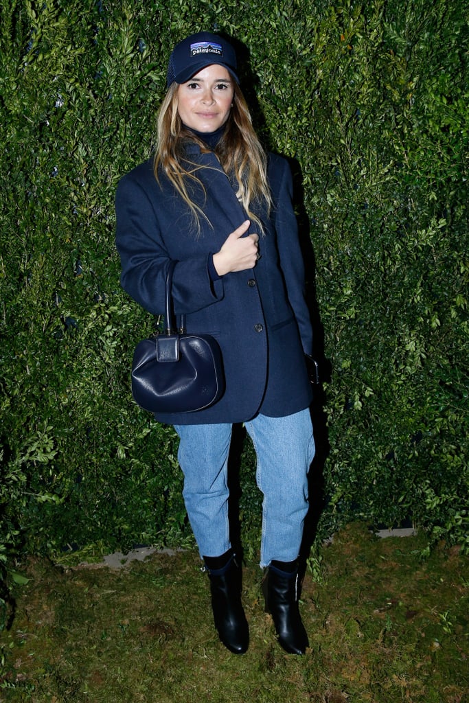 Miroslava showed off the look at the Dior show at Couture Week.