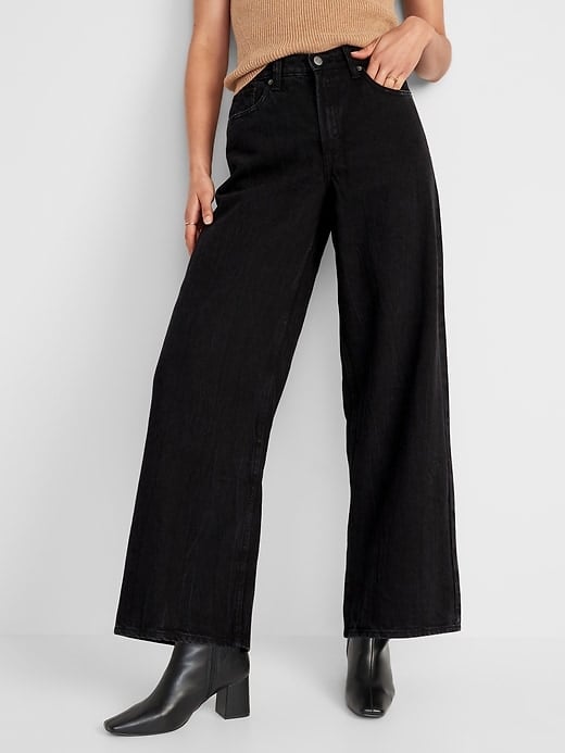 Old Navy Extra High-Waisted Baggy Wide-Leg Non-Stretch Jeans