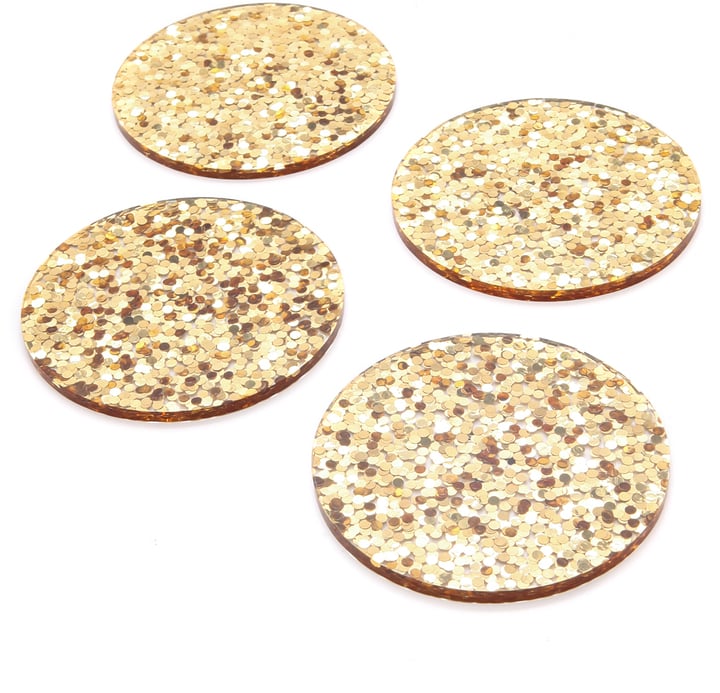 Kate Spade Happy Hour Glitter Coaster Set ($35)